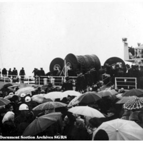 Retour du Kamina à Ostende le 24 décembre 1966