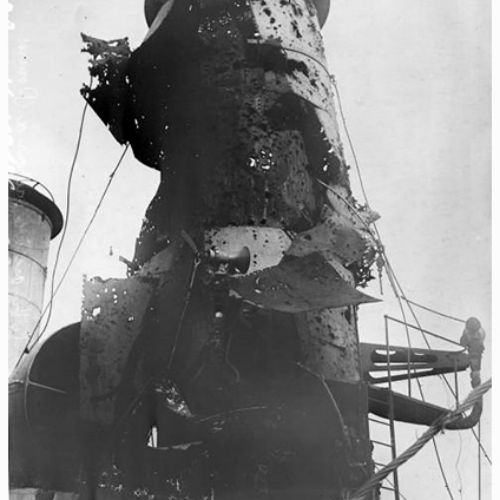 Le Vindictive endommagé à Zeebrugge