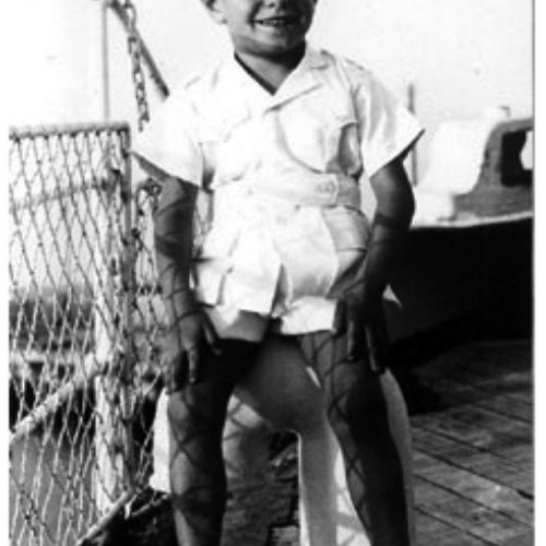 Sur le gaillard en 1949