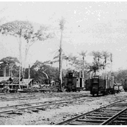 Départ du rail à Kindu vers Kongolo en 1907